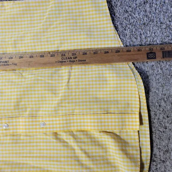 LL Bean Shirt Mens Large Yellow Plaid Button Down Short Sleeve Preppy - Picture 6 of 8